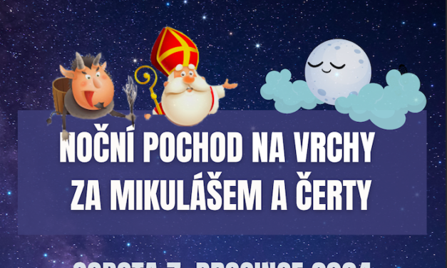 Pozvánka – Noční pochod na Vrchy za Mikulášem a čerty 7. prosince 2024
