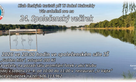 Pozvánka – 24. Společenský večírek 18. dubna 2026